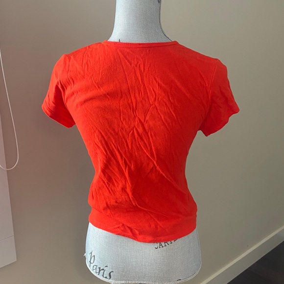 Reformation Bright Red Short Sleeve Tee - Picture 3 of 5